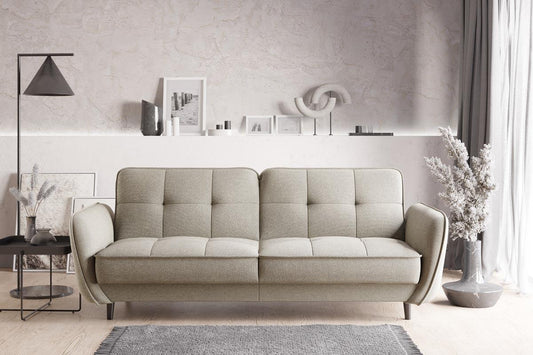 Bellis Schlafsofa 220x90 cm Beige (Webstoff)