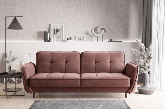 Bellis Schlafsofa 220x90 cm Altrosa (Webstoff)