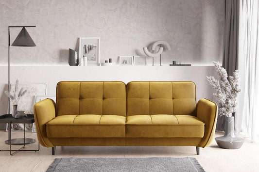 Bellis Schlafsofa 220x90 cm Gelb (Samt - Loco)