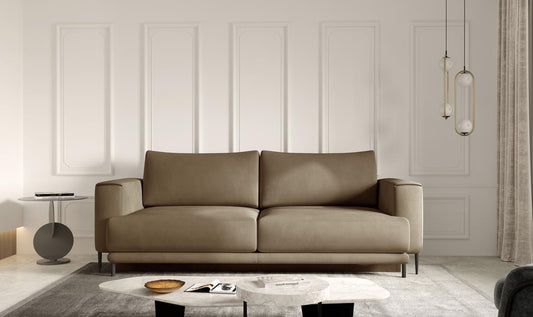 Dalia Schlafsofa 260x95 cm Hellbraun (Samt)