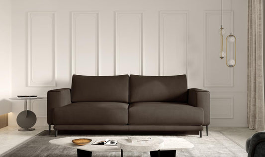 Dalia Schlafsofa 260x95 cm Dunkelbraun (Samt)