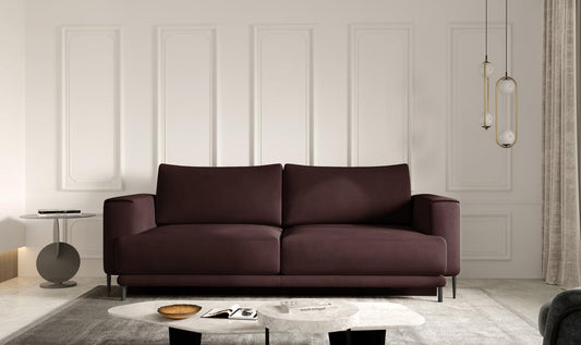 Dalia Schlafsofa 260x95 cm Dunkelbraun (Samt - Matt)