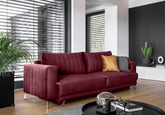 Elise Schlafsofa 250x95 cm Lila (Samt)