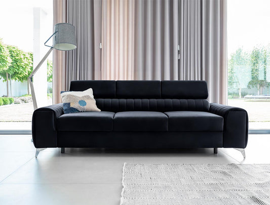 Laurence Schlafsofa 261x97 cm Grafit (Samt)