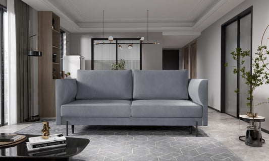 Revi Schlafsofa 215x98 cm Grau (Samt - Matt)