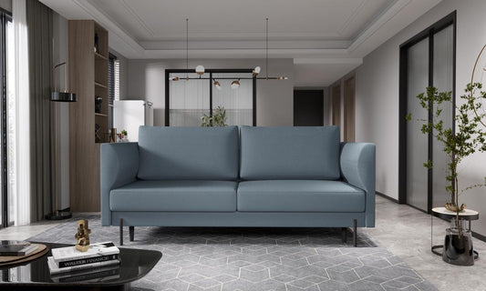 Revi Schlafsofa 215x98 cm Blau-Grau (Kunstleder)