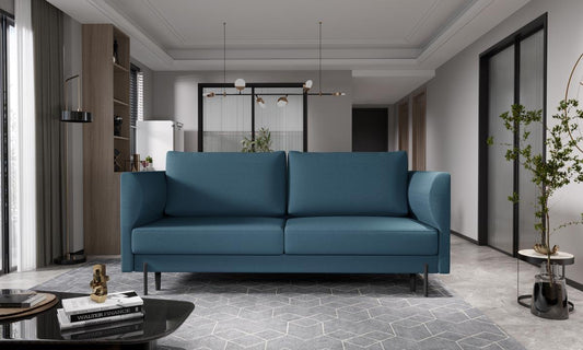 Revi Schlafsofa 215x98 cm Blau (Kunstleder)