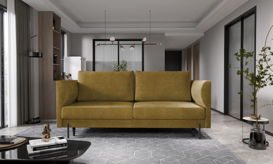 Revi Schlafsofa 215x98 cm Gelb (Velour)