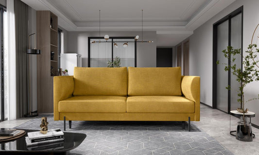 Revi Schlafsofa 215x98 cm Gelb (Samt)