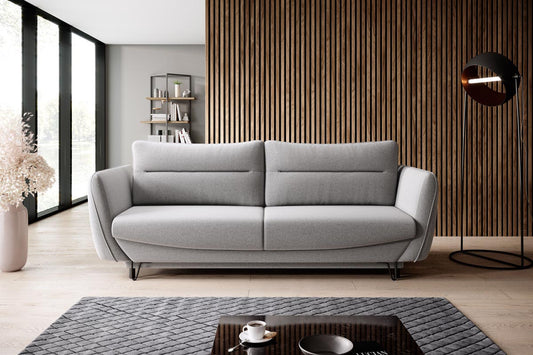 Silva Schlafsofa 236x95 cm Grau (Velour)