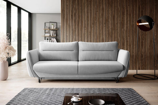 Silva Schlafsofa 236x95 cm Hellgrau (Webstoff)