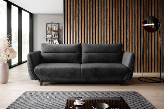 Silva Schlafsofa 236x95 cm Dunkelgrau (Samt)