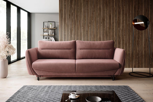 Silva Schlafsofa 236x95 cm Rosa (Webstoff)