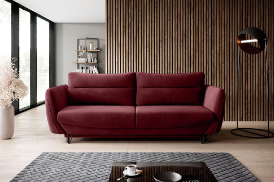 Silva Schlafsofa 236x95 cm Lila (Samt)