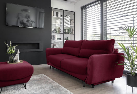 Silva Schlafsofa 236x95 cm Lila (Samt - Matt)