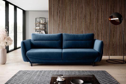 Silva Schlafsofa 236x95 cm Dunkelblau (Webstoff)