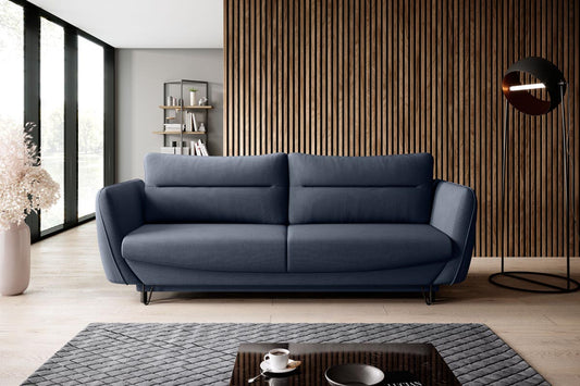 Silva Schlafsofa 236x95 cm Blau (Velour)