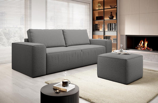 Silla Schlafsofa 260x104 cm Grau (Velour)