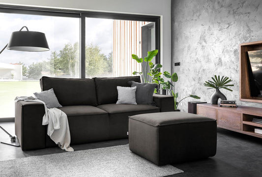 Silla Schlafsofa 260x104 cm Anthrazit (Samt)