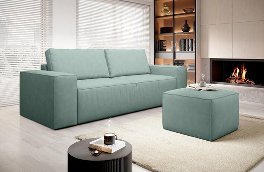 Silla Schlafsofa 260x104 cm Grün (Velour )