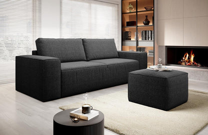 Silla Schlafsofa 260x104 cm Schwarz (Webstoff)