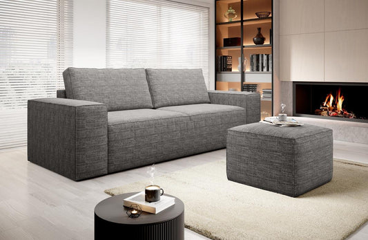 Silla Schlafsofa 260x104 cm Grau (Webstoff)