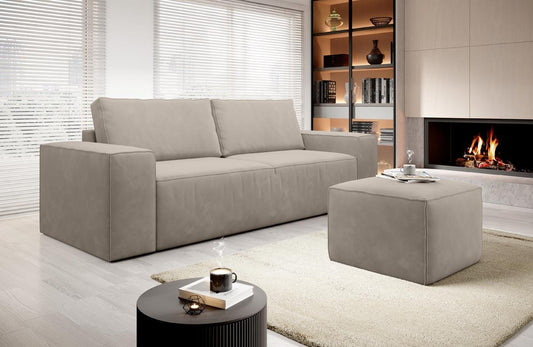 Silla Schlafsofa 260x104 cm Beige (Webstoff - Sola)