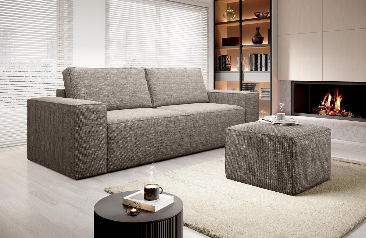 Silla Schlafsofa 260x104 cm Beige (Webstoff)