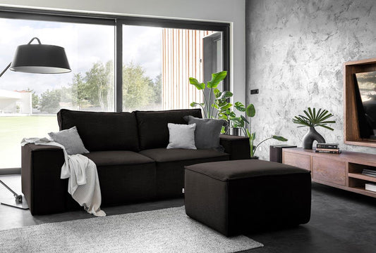 Silla Schlafsofa 260x104 cm Dunkelbraun (Samt)