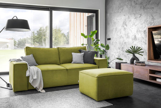 Silla Schlafsofa 260x104 cm Hellgrün (Samt)