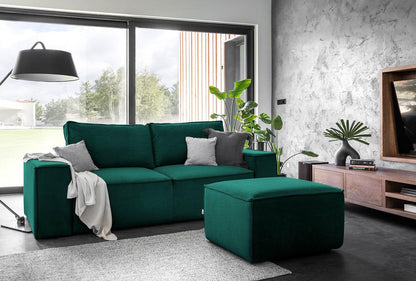 Silla Schlafsofa 260x104 cm Dunkelgrün (Samt)