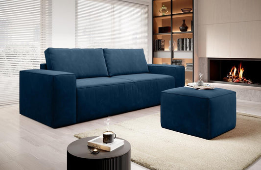 Silla Schlafsofa 260x104 cm Dunkelblau (Webstoff)