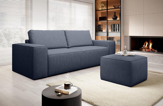 Silla Schlafsofa 260x104 cm Dunkelblau (Velour )