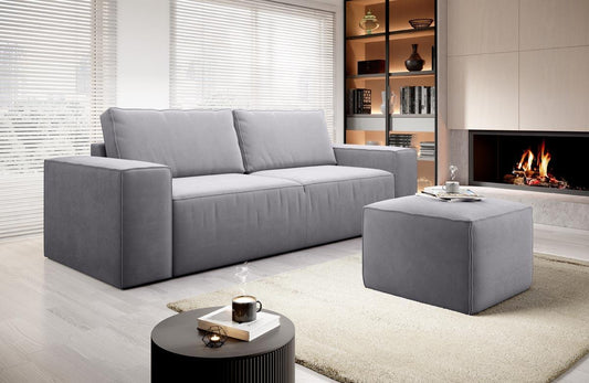 Silla Schlafsofa 260x104 cm Grau (Kunstleder - Solar)