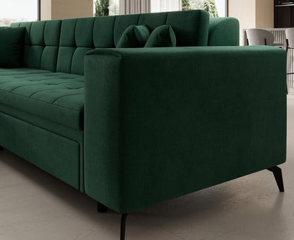 Solange Ecksofa 292x196 cm, Samt