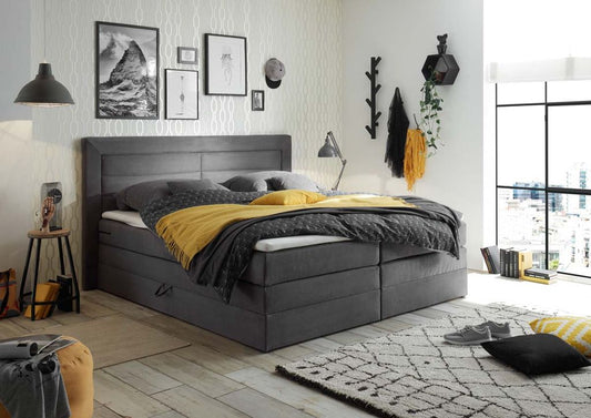 Saba Boxspringbett 160x200cm inkl. Bettkasten Grau