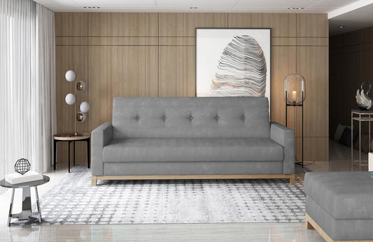 Selene Schlafsofa 216x87 cm Grau (Webstoff)