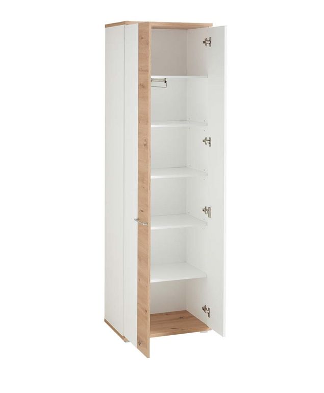 Signo Garderobenschrank Weiß matt / Artisan Eiche Nachbildung