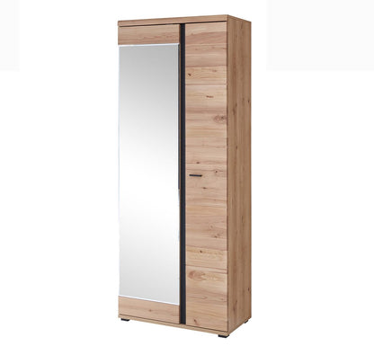 Sonos Garderobenschrank mit einer Spiegeltüre Altesche massiv / Artisan Eiche