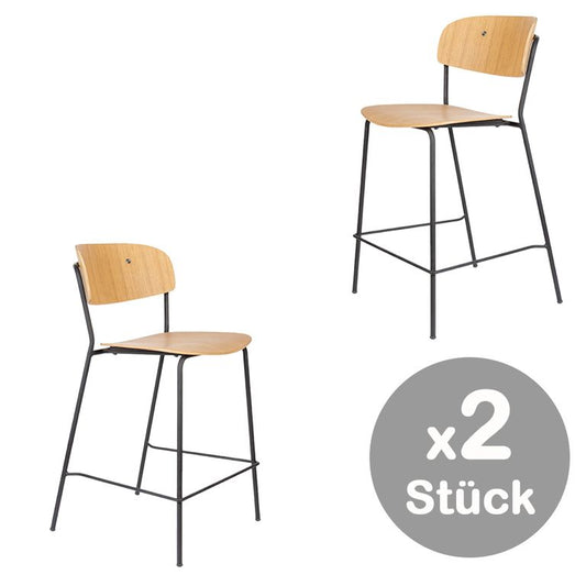 Jolien 2-er Set Barhocker Natur