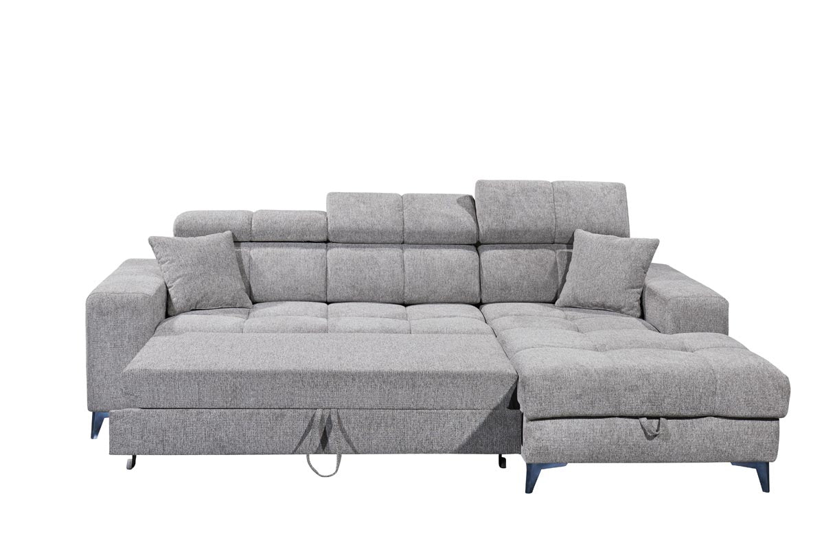 Sydney Ecksofa 268 x 172 cm, Funktion wählbar, Taupe