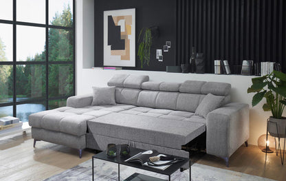 Sydney Ecksofa 268 x 172 cm, Funktion wählbar, Taupe