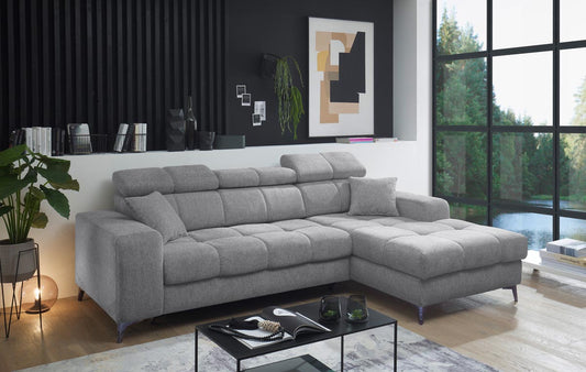 Sydney Ecksofa 268 x 172 cm, Funktion wählbar, Taupe