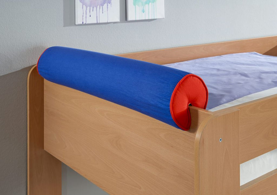 Nackenkissen Nackenrolle für Spielbett Hochbett Etagenbett Blau/Rot - Froschkönig24