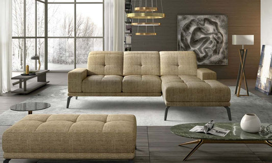 Torrense Ecksofa 265 x 175 cm Braun (Webstoff)