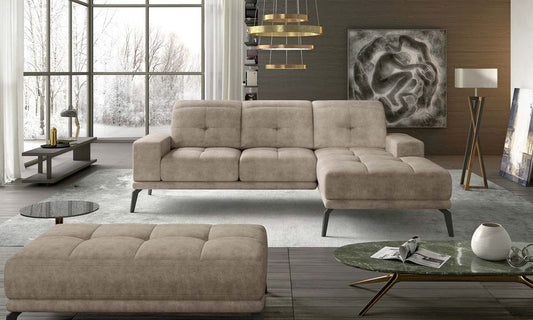 Torrense Ecksofa 265 x 175 cm Beige (Kunstleder)