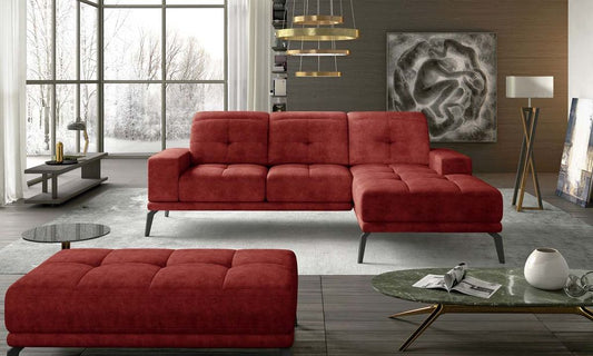 Torrense Ecksofa 265 x 175 cm Rot (Kunstleder)