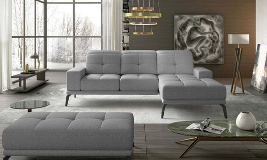 Torrense Ecksofa 265 x 175 cm Grau (Webstoff)