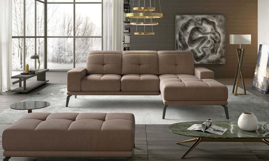 Torrense Ecksofa 265 x 175 cm Beige (Samt)