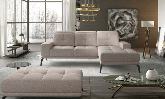 Torrense Ecksofa 265 x 175 cm Beige (Webstoff)